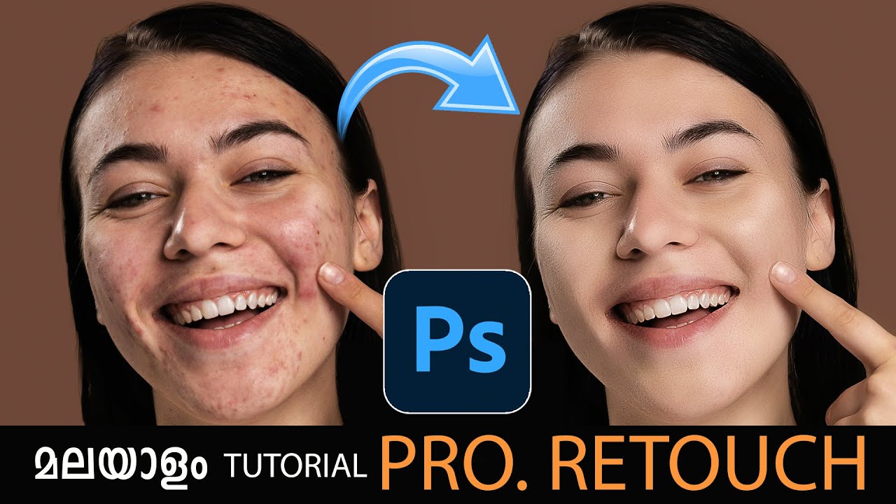 PROFESSIONAL PHOTOSHOP RETOUCHING MALAYALAM TUTORIAL | HAAWOO LEARN