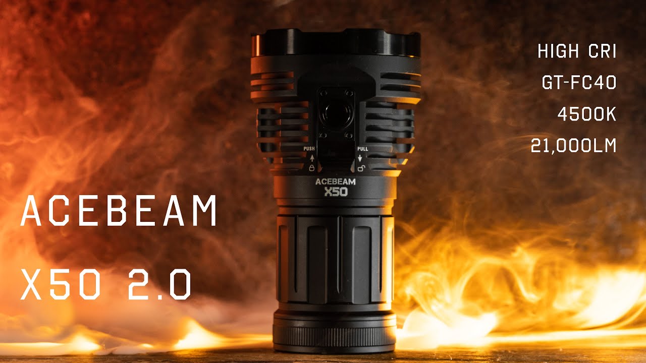 Acebeam X50 2.0 CRI - 8x GT-FC40 - 21,000lm - 4500K [Recenzja/Review] [PL]