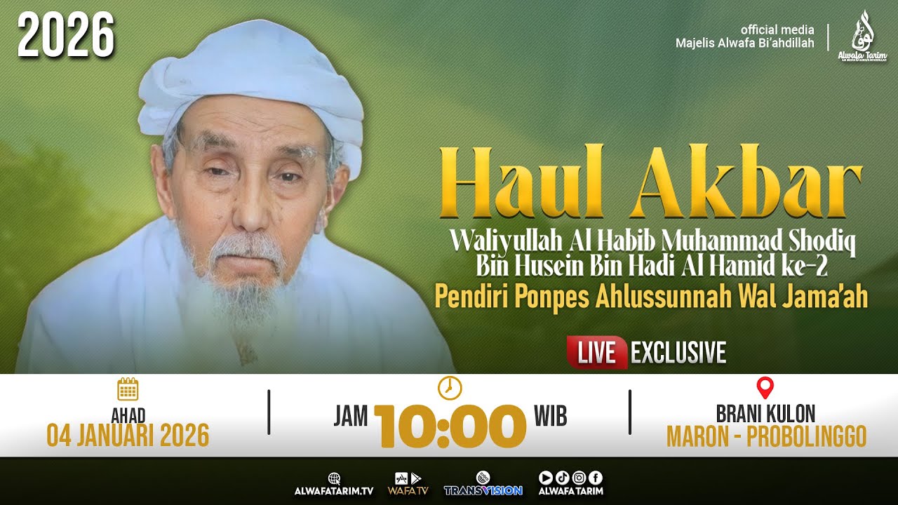 🔴LIVE | HAUL AKBAR AL HABIB MUHAMMAD SHODIQ BIN HUSEIN BIN HADI AL HAMID KE-2 - BRANI 2026