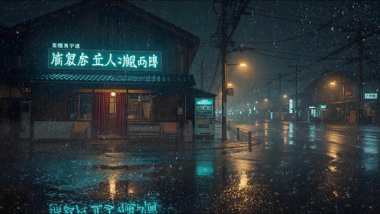 Quiet Rain in Japan 🌙 Tokyo Night with Relaxing Lofi Beats
