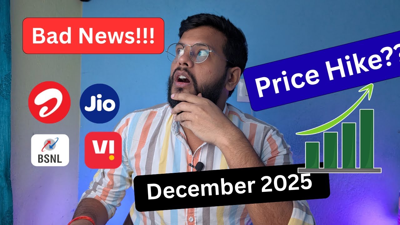 Big Telecom Price Hike in December 2025! Jio, Airtel, Vi & BSNL New Recharge Rates Explained