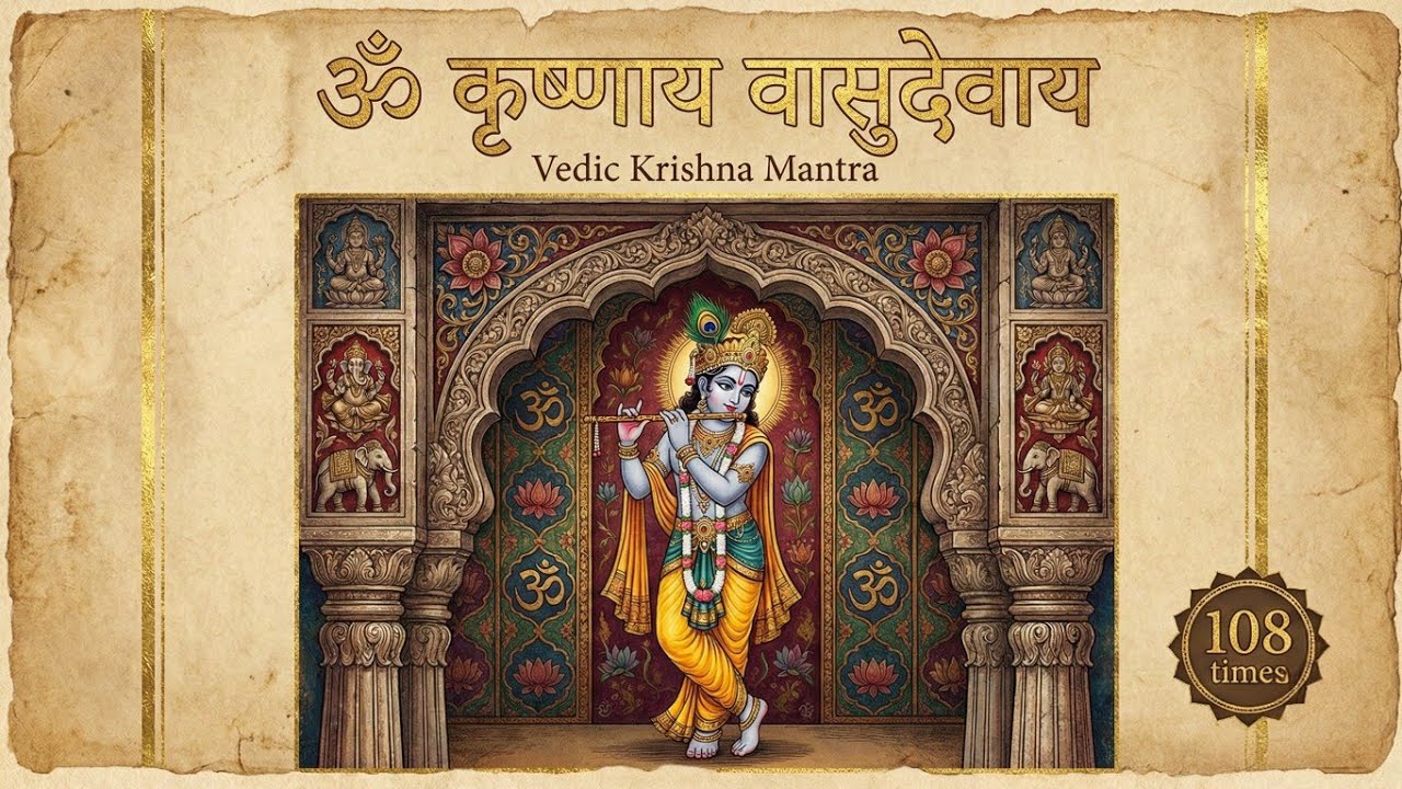 Listen to Remove All Pain & Suffering Instantly | ॐ Krishnaya Vasudevaya (108 Times) |Krishna Mantra