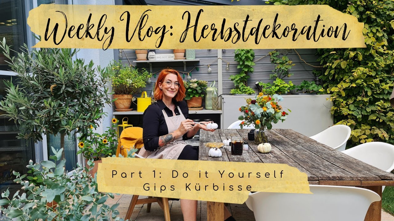 Herbstdekoration Teil 1: DIY-Kürbisse, Scones backen & BTS // Weekly Vlog 18 | Sabrina Sterntal