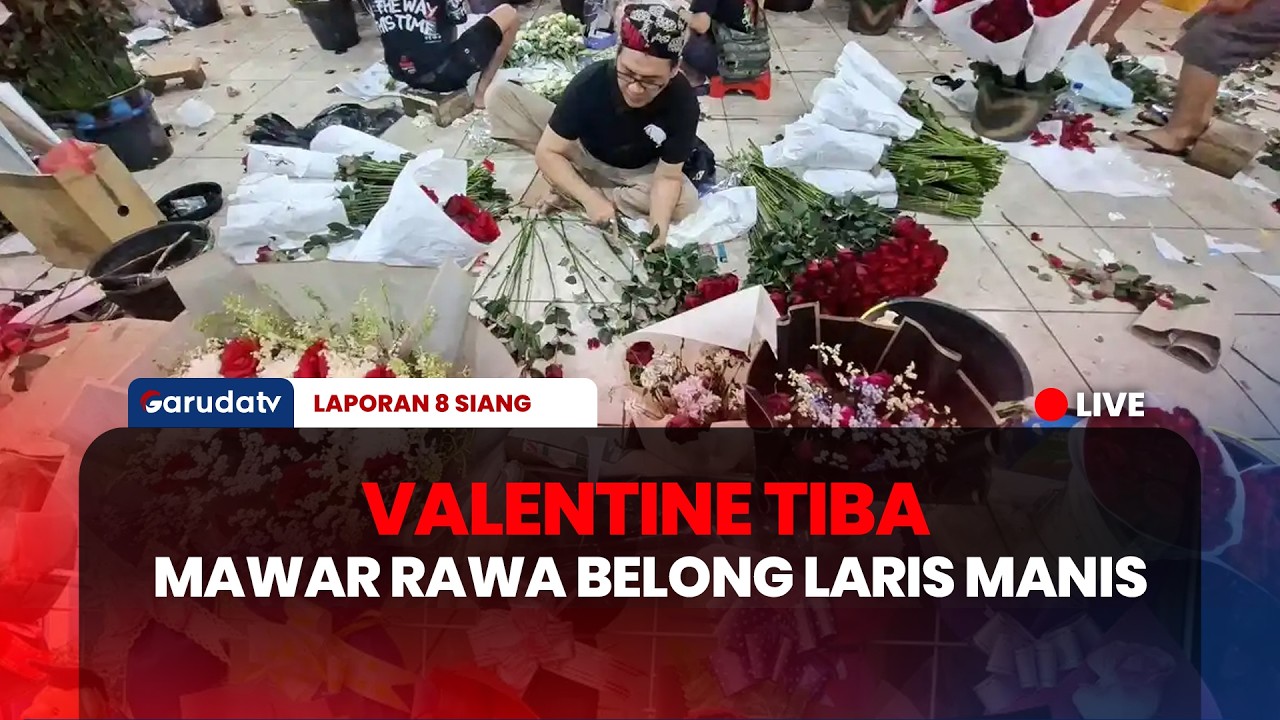 Omzet Melejit 100% Mawar Valentine di Pasar Bunga Rawa Belong, Sentra Terbesar se-Asia Tenggara