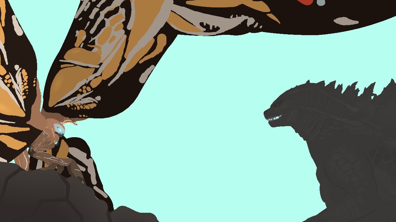 GODZILLA X KONG: THE NEW EMPIRE || GODZILLA VS MOTHRA (SHORT STICK NODES ANIMATION)