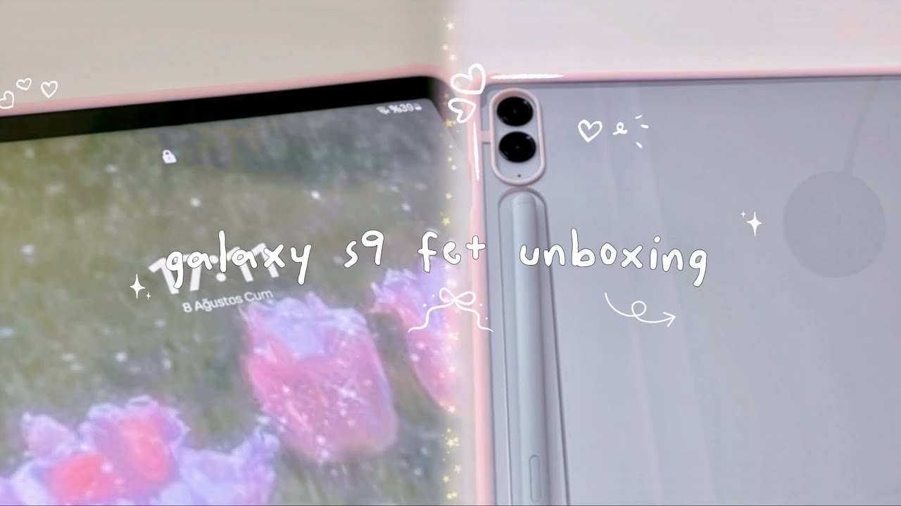 Samsung Galaxy Tab s9 FE+ aesthetic unboxing✨🌸 | (setup, accessories)