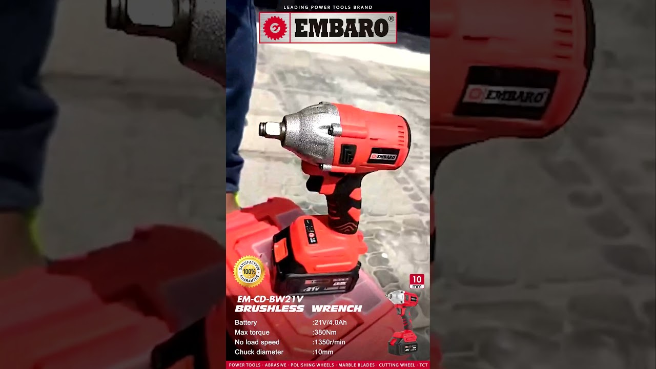 EMBARO - BRUSHLESS WRENCH (EM-CD-BW21V) | CORDLESS POWER TOOL | MUST WATCH