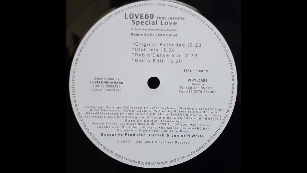 Love69 Feat. Jerome - Special Love (Dub 'N' Dance Mix)