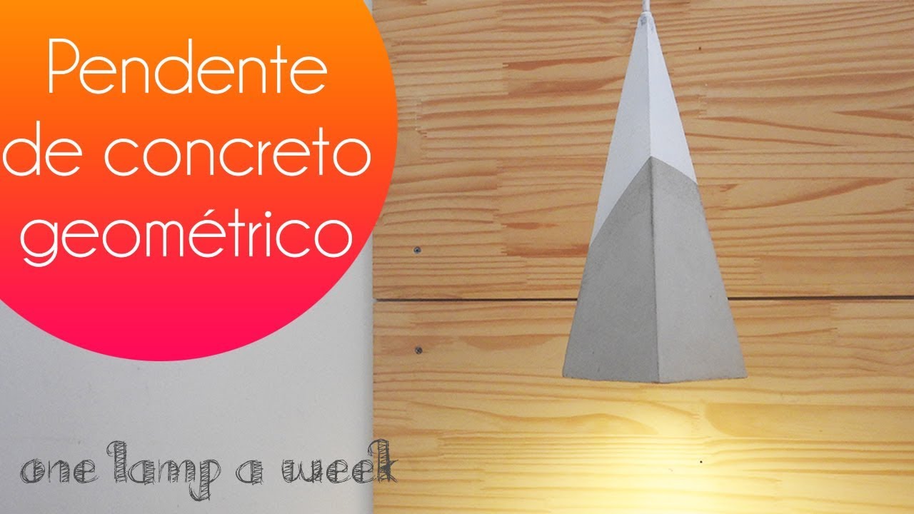 DIY Luminária pendente de concreto | one lamp a week #47