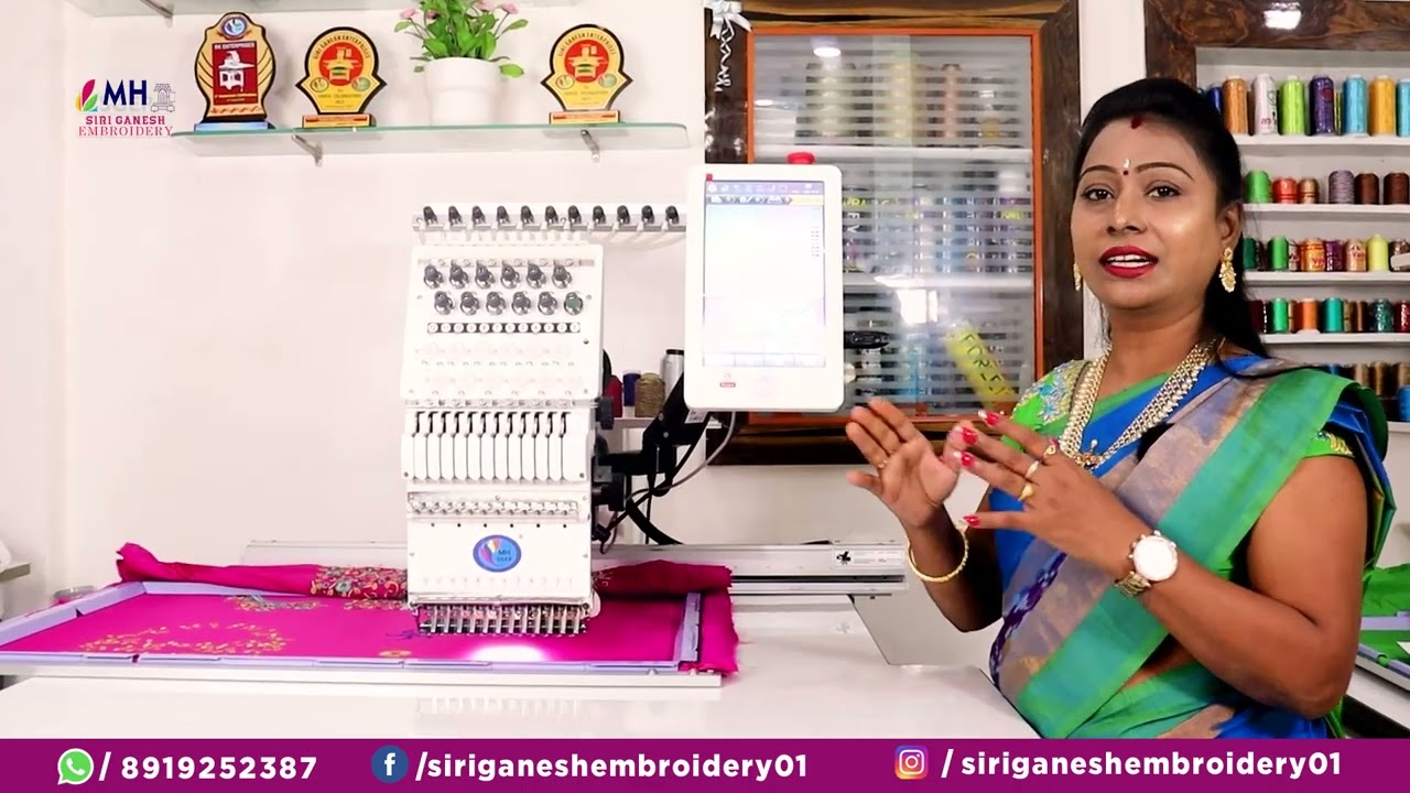 MH 1201 Single Head Computer Embroidery Machine | Siri Ganesh Embroidery | Unik Life