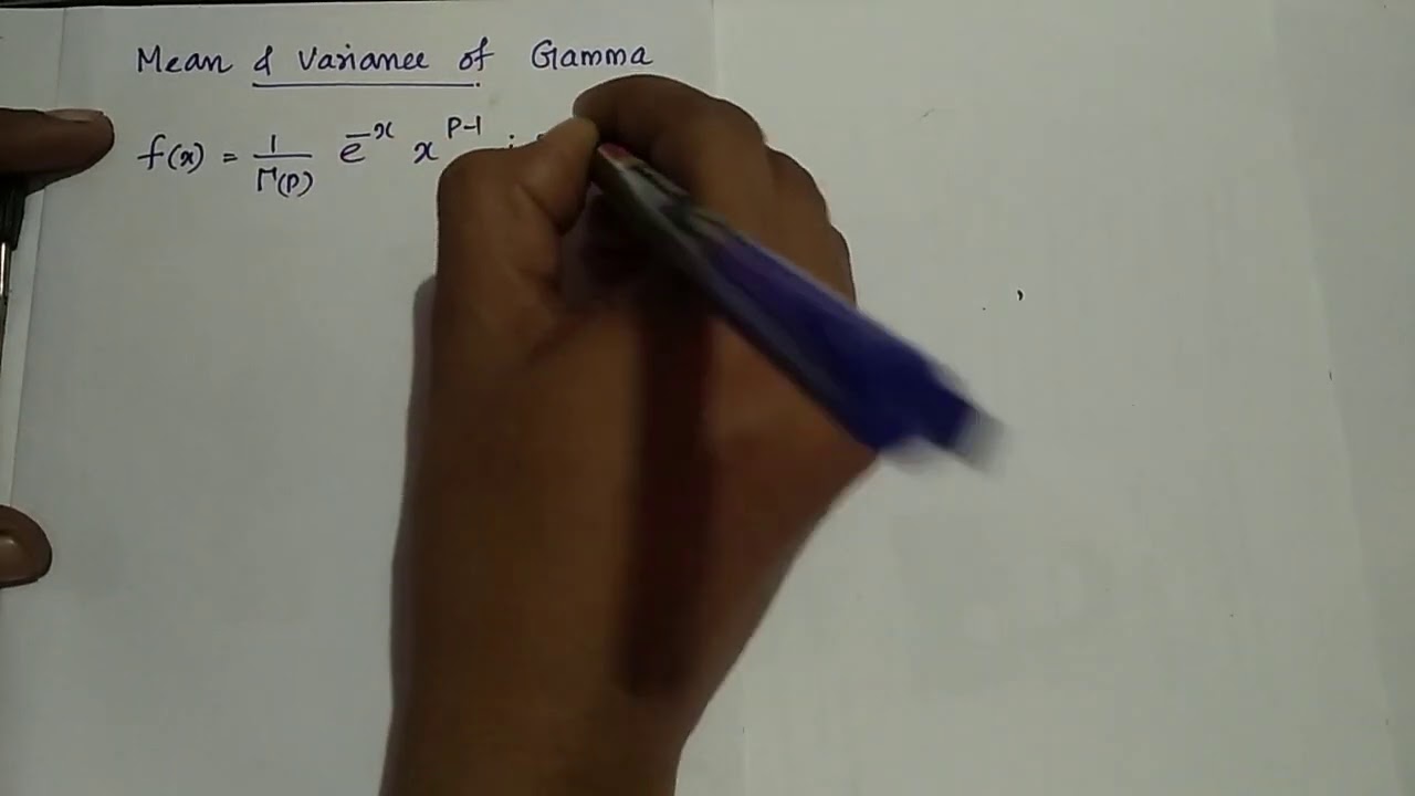 Gamma Distribution- Definition, mgf, mean and variance