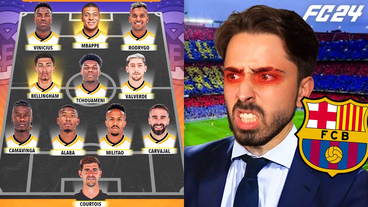 LOS GALACTICOS'A KAFA TUTTUM! // REAL MADRID KARŞISINDA BARCELONA HOCASI OLDUM! // FC 24 KARİYER