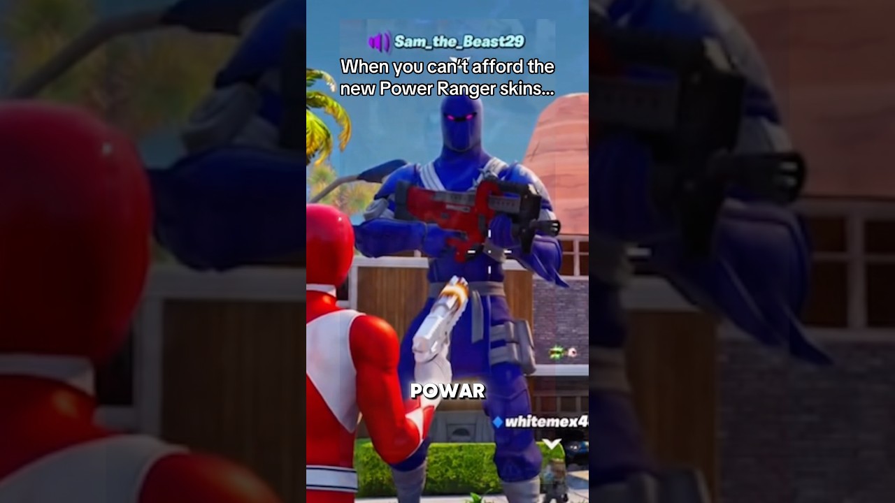 When you can’t afford the Power Rangers skins… #shorts #fortnite