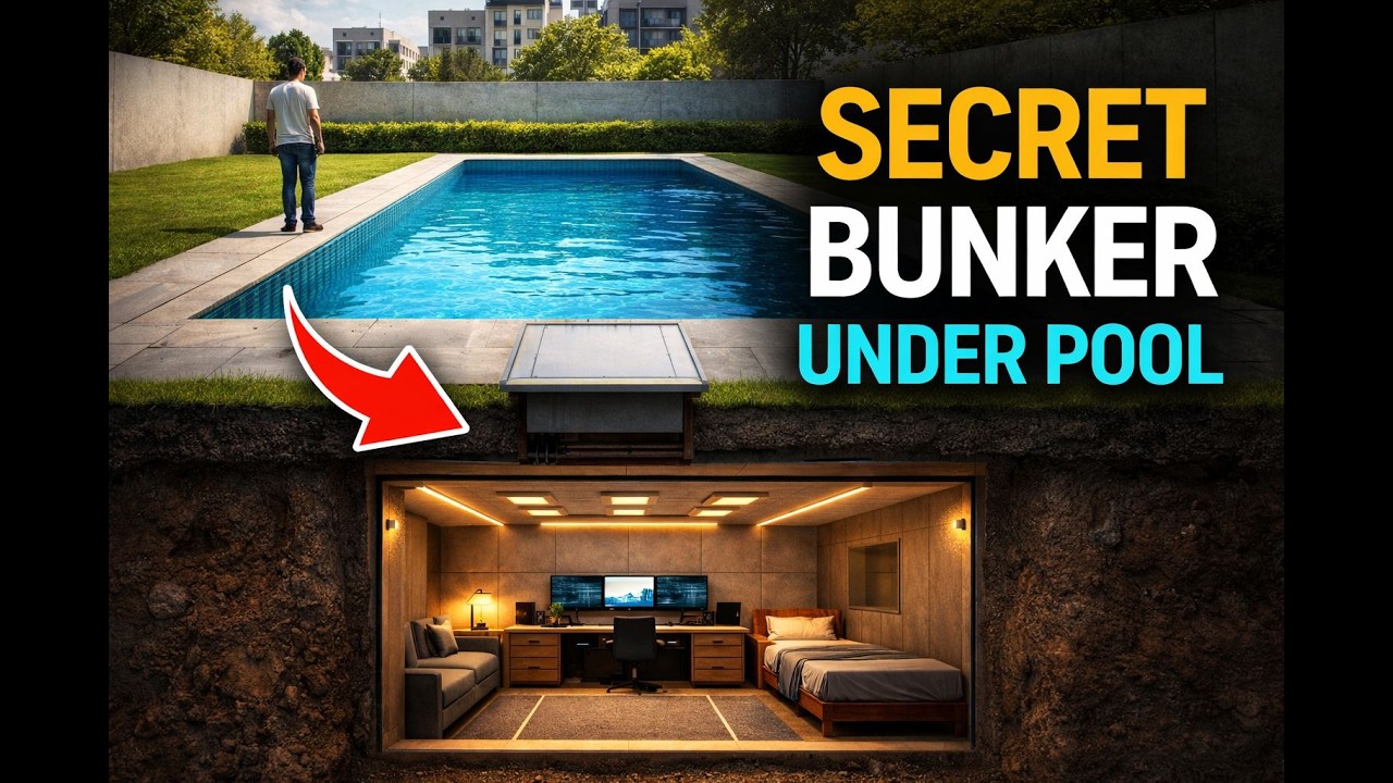 Backyard Poolside Secret Bunker Build