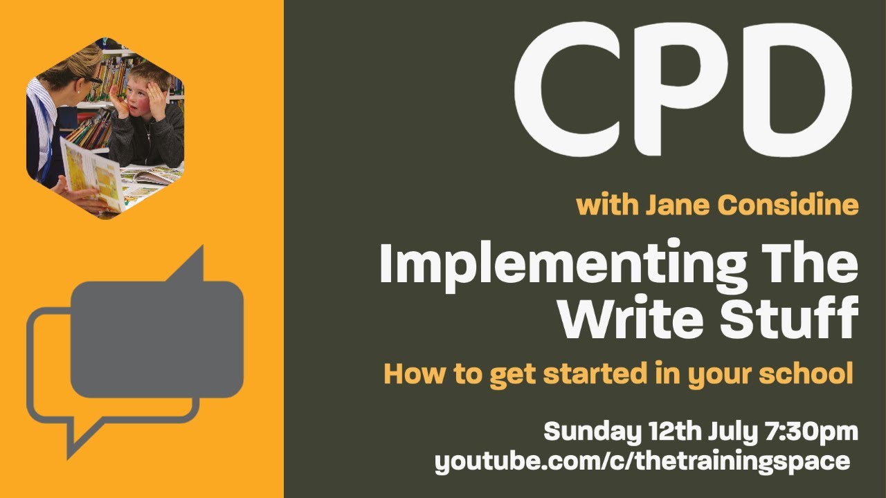 Implementing The Write Stuff in your school with Jane Considine