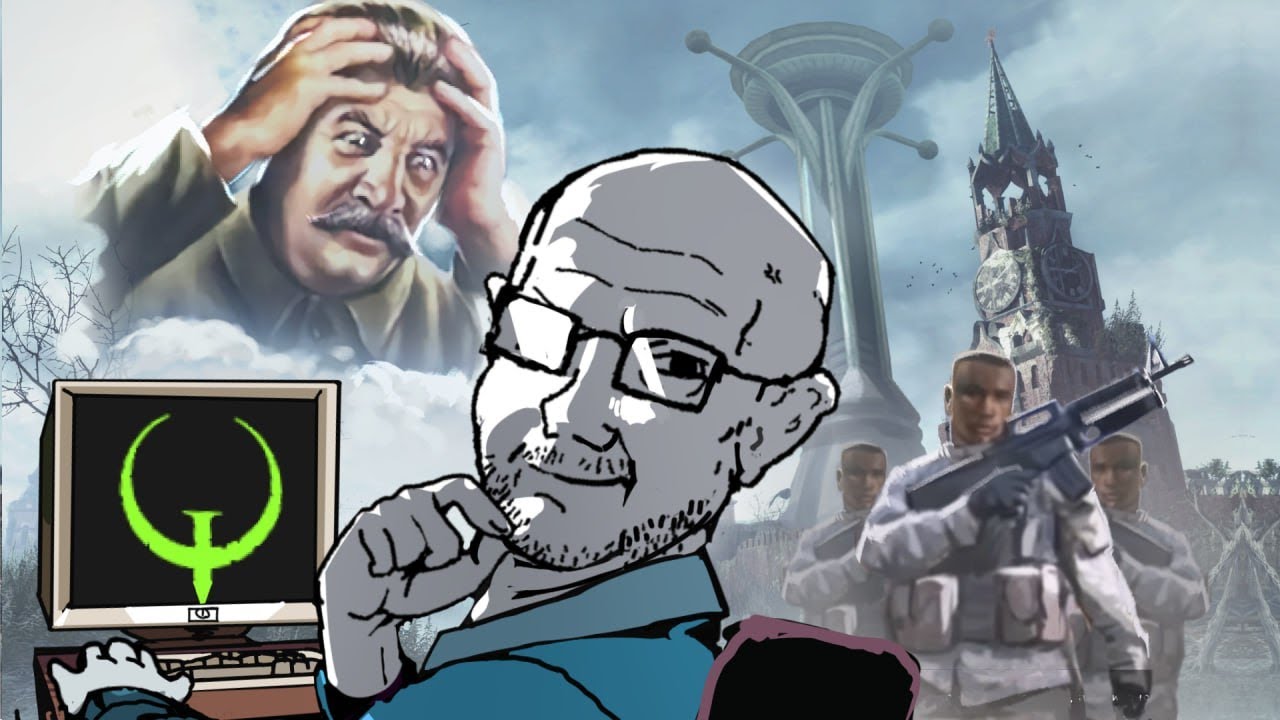 A Soviet man discovers QUAKE and BLACK PEOPLE; goes to Kremlin