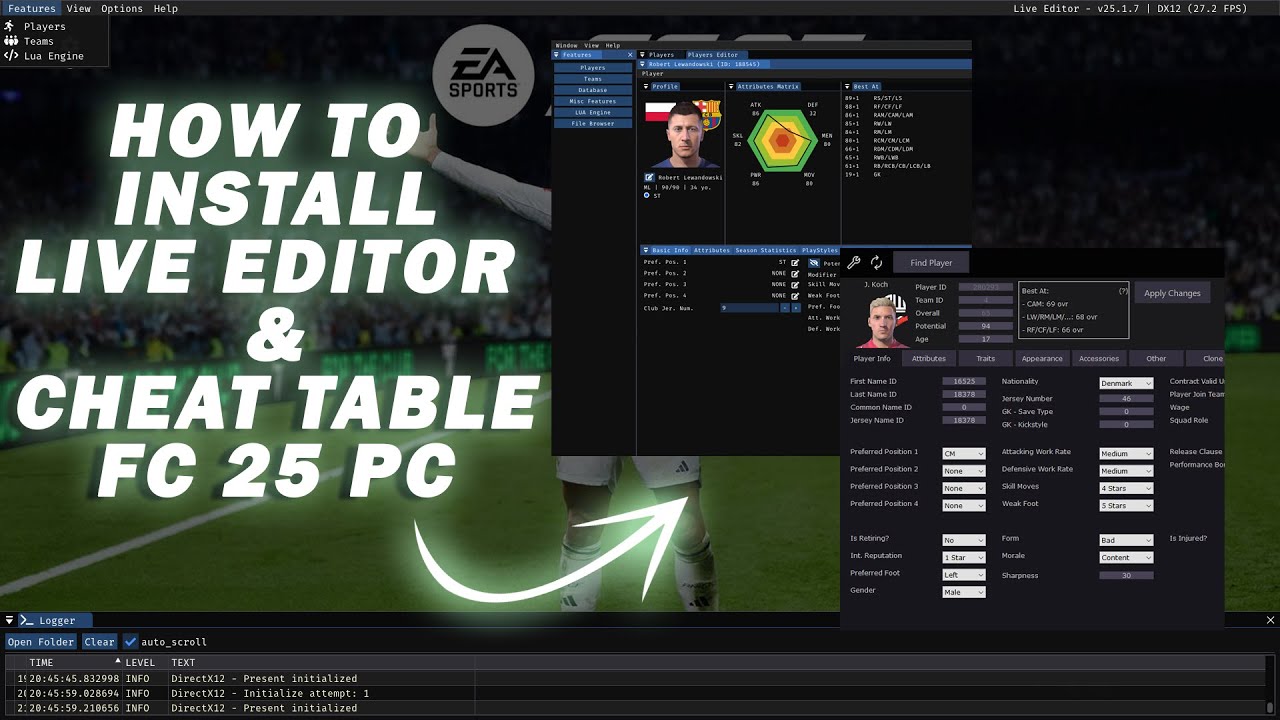 How To Install Live Editor and Cheat Engine ForFC 25 | Tutorial