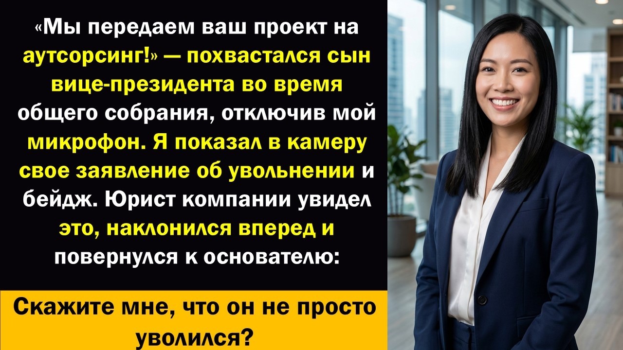 Я подал заявление об отставке — и их сделка на 14 миллионов долларов сорвалась.