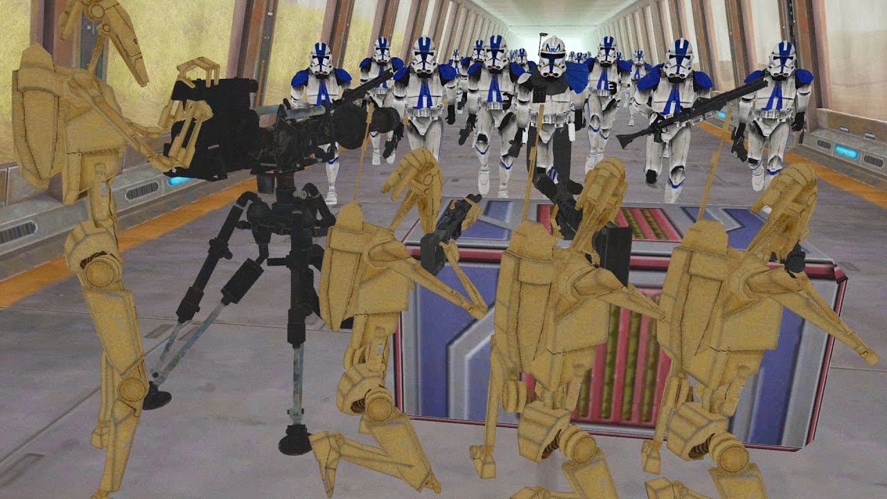 Captain Rex's DEATH TUNNEL Charge! - Men of War: Star Wars Mod Battle Simulator