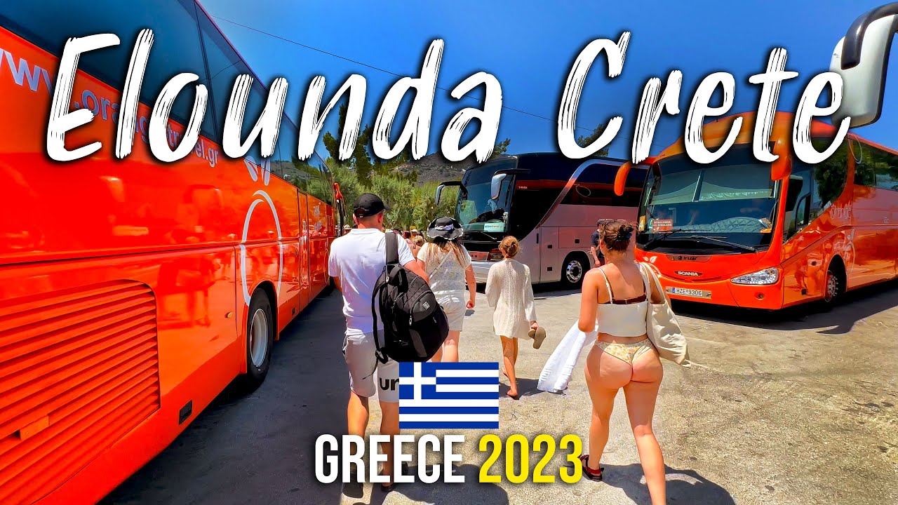 Elounda Crete, Agios Nikolaos, walking tour 4k, Kreta, Greece 2023