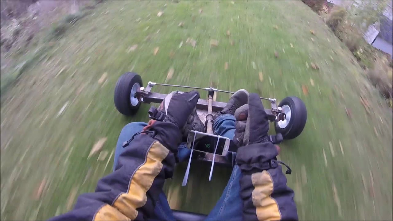 Homemade Go-Kart Top Speed !! Mitsubishi gt600 6.0hp Motor