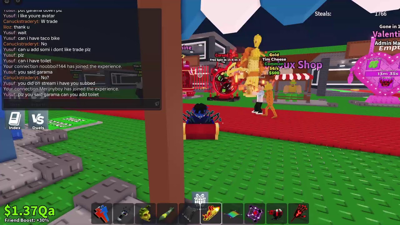 Trading/dueling in sab🔥🔥