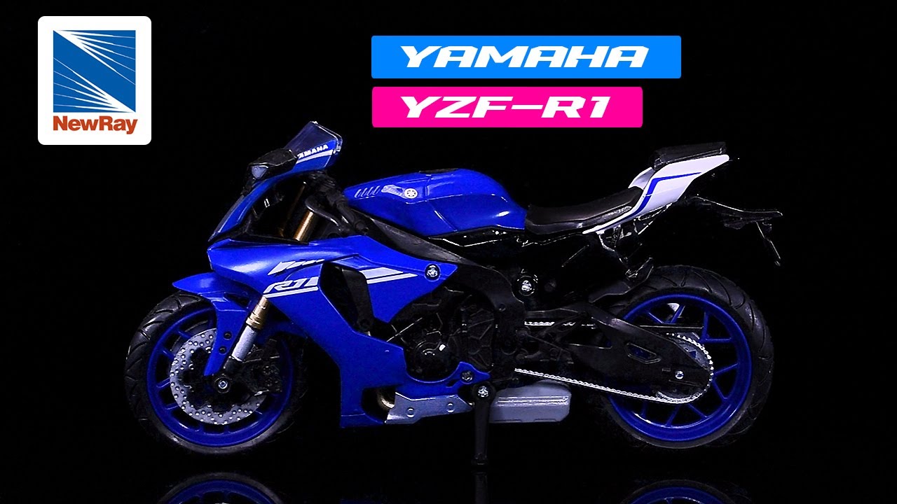 Yamaha YZF-R1 Motorcycle Blue 1/12 Diecast Model by New Ray