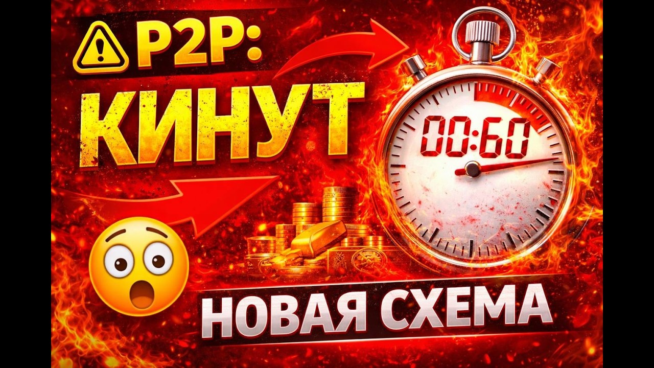 ⚠️ P2P: ТЕБЯ МОГУТ КИНУТЬ ЗА 1 МИНУТУ | Новая схема развода 2026