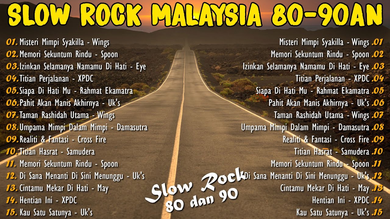 LAGU SLOW ROCK MALAYSIA 80-90AN - LAGU JIWANG 80AN DAN 90AN TERBAIK - KOLEKSI LAGU JIWANG LEGANDA