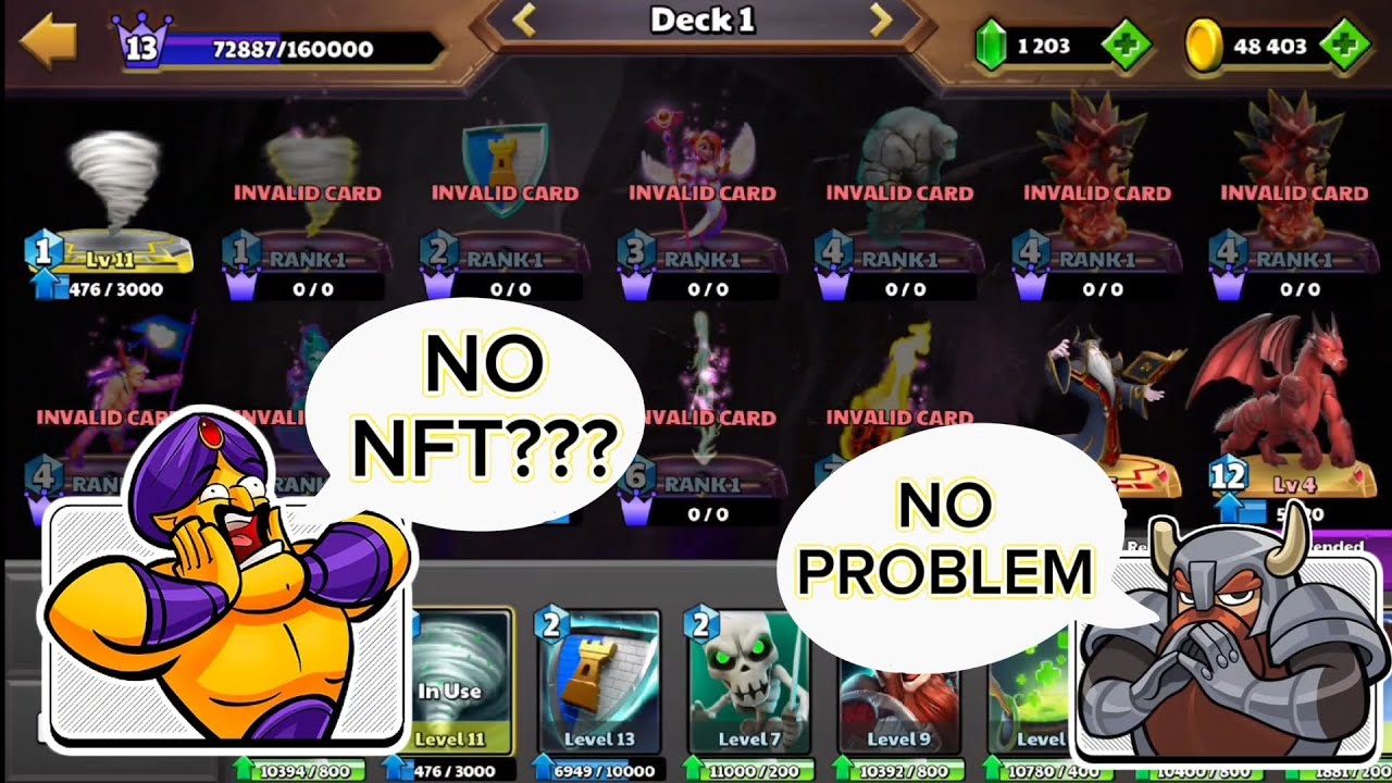 NFT player not using NFT cards??? | Castle Crush Gameplay