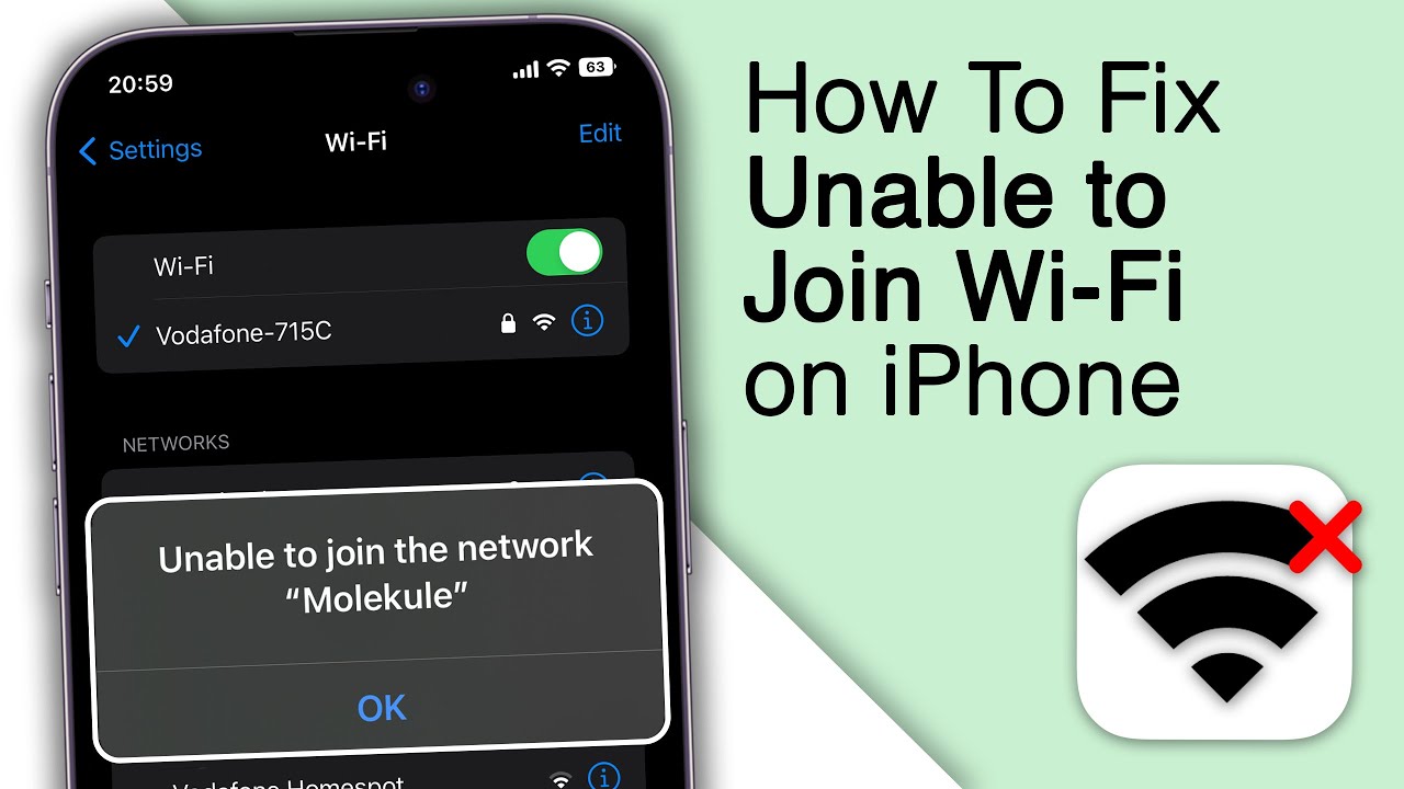 How to Fix Unable to Join Wi-Fi Network Error on iPhone!