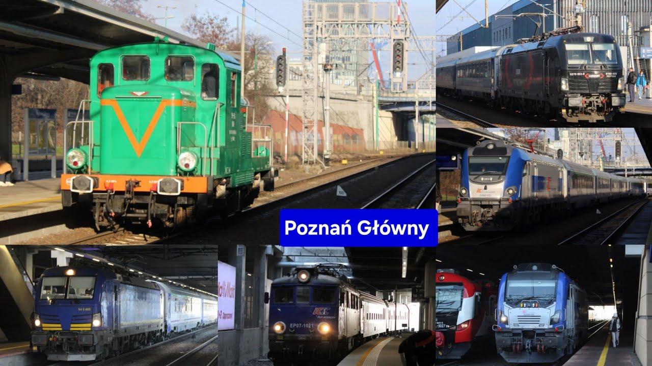 Pociągi na stacji Poznań Główny TLK, IC, EIC