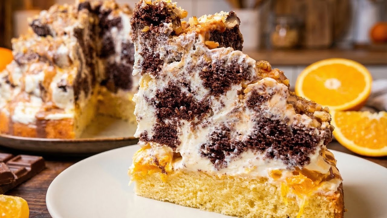 Juicy Chocolate Orange Layer Cake | Traditional Eastern European Recipe