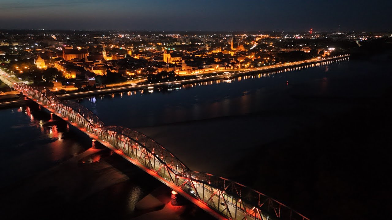 Summer Night in Toruń | Letnia noc w Toruniu | Air 3 Drone footage [4K]