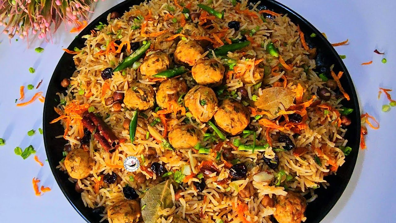 Afghani Chicken kabuli pulao | Kabuli chicken kofta pulao | Kabli pulao with chicken kofta