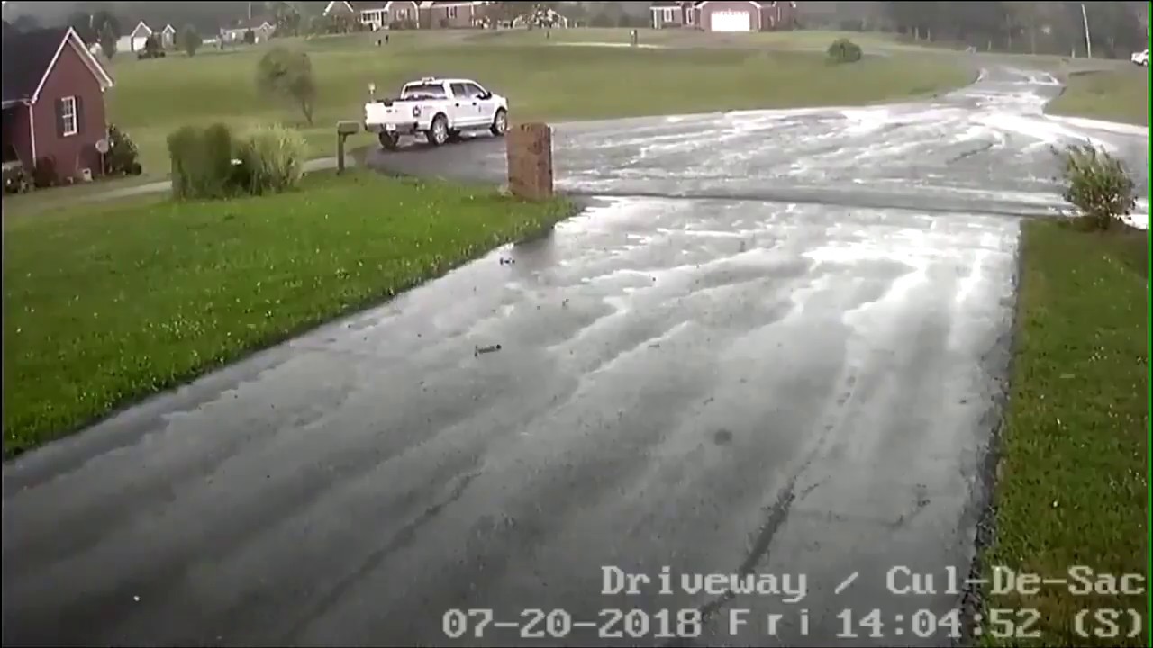 Security camera footage of Harrison County, Indiana tornado