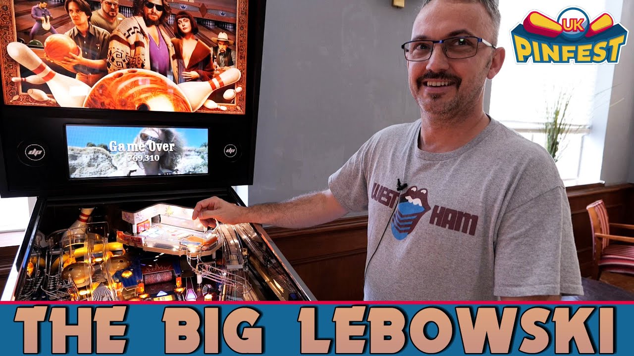 This Big Lebowski pinball machine really ties the room together | Crazy attention to detail