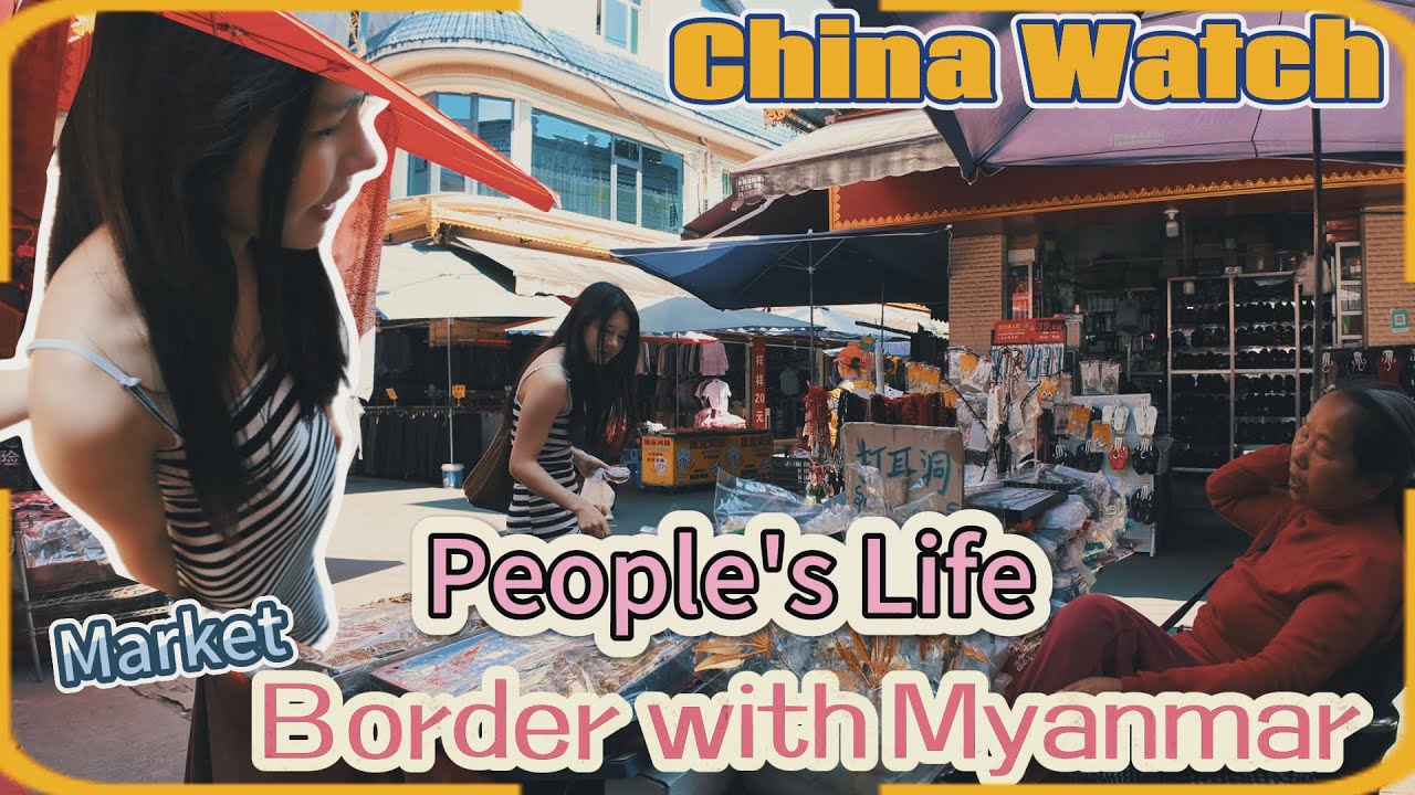 4K Walking in Southwest China - MangShi, Next to Myanmar | Normal People's Life, Food Market, 4KHDR