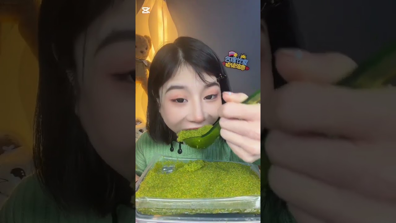 ASMR voice control eating sound colorful crunchy tobiko eggs #fyp 