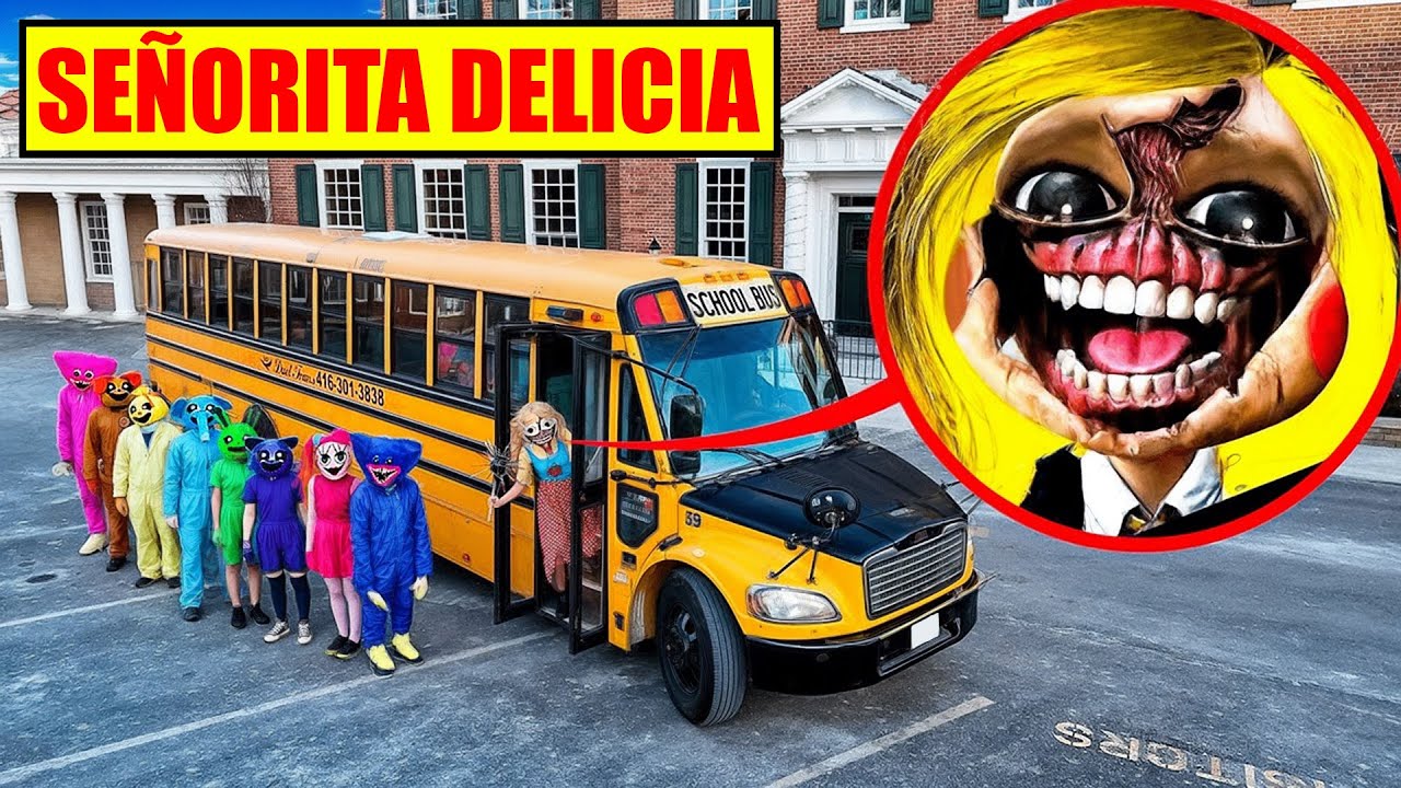 ATRAPÉ el AUTOBÚS ESCOLAR de MISS DELIGHT en la VIDA REAL!