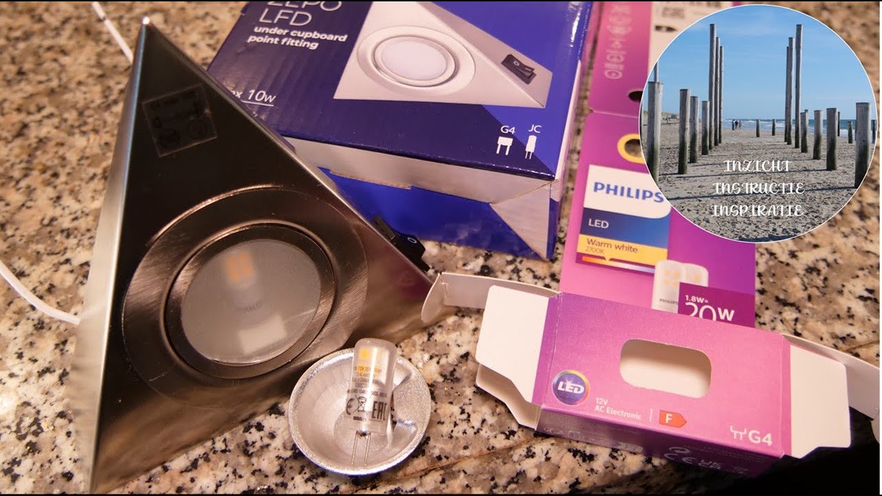 Onderbouw verlichting Kanlux - ZEPO, Philips LED G4 keuken monteren onder de keukenkastjes.