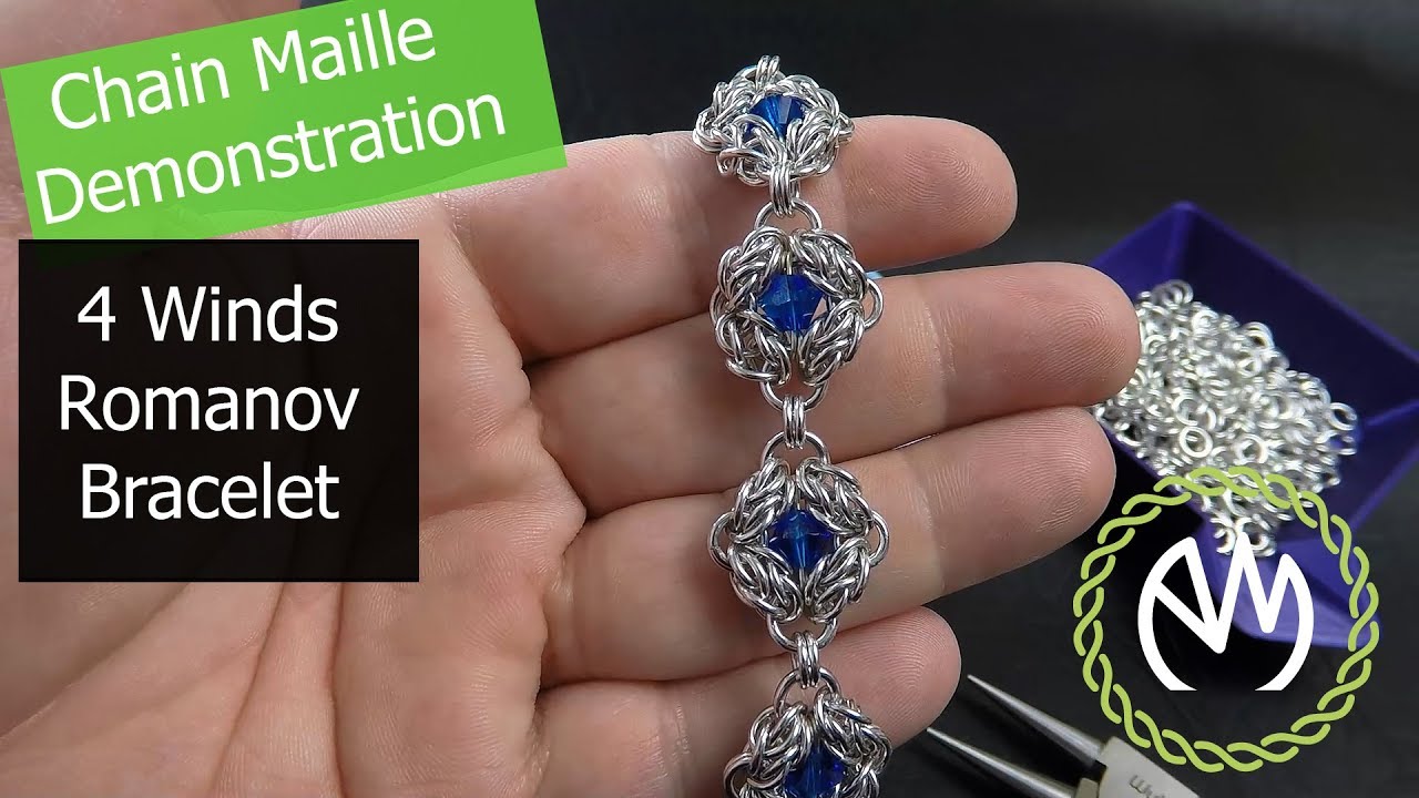 Chain Maille Project Tutorial - 4 Winds Romanov Bracelet