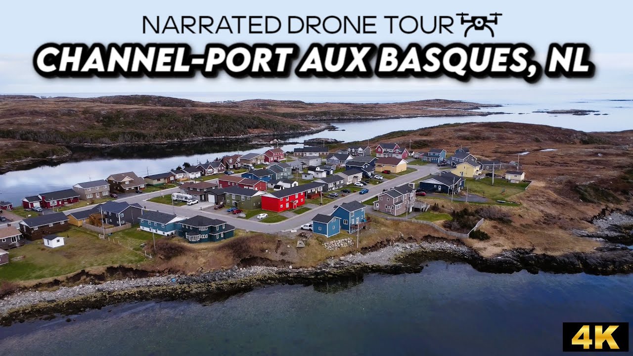 🚁 Channel-Port aux Basques, Newfoundland  🌊🏞️ 4K Drone