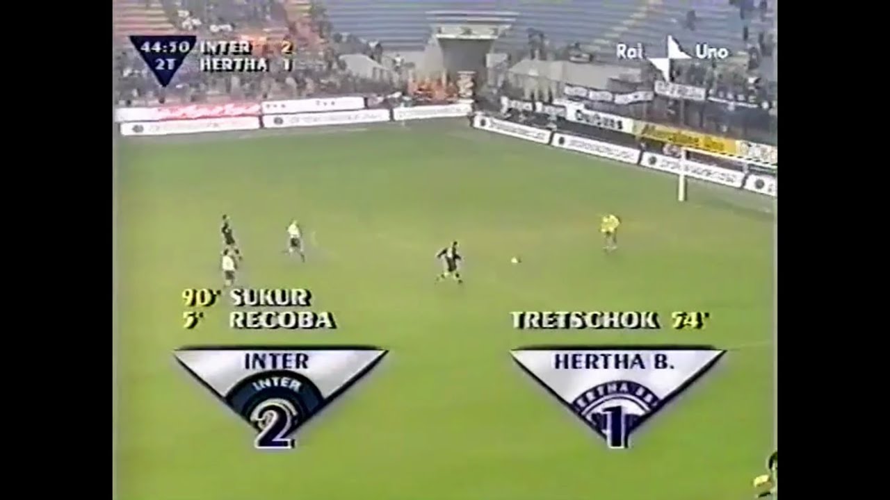 2000-01 (16' Rit Coppa UEFA - 07-12-2000) INTER-Hertha Berlino 2-1 [Recoba,Tretschok,H.Şükür] Rai1
