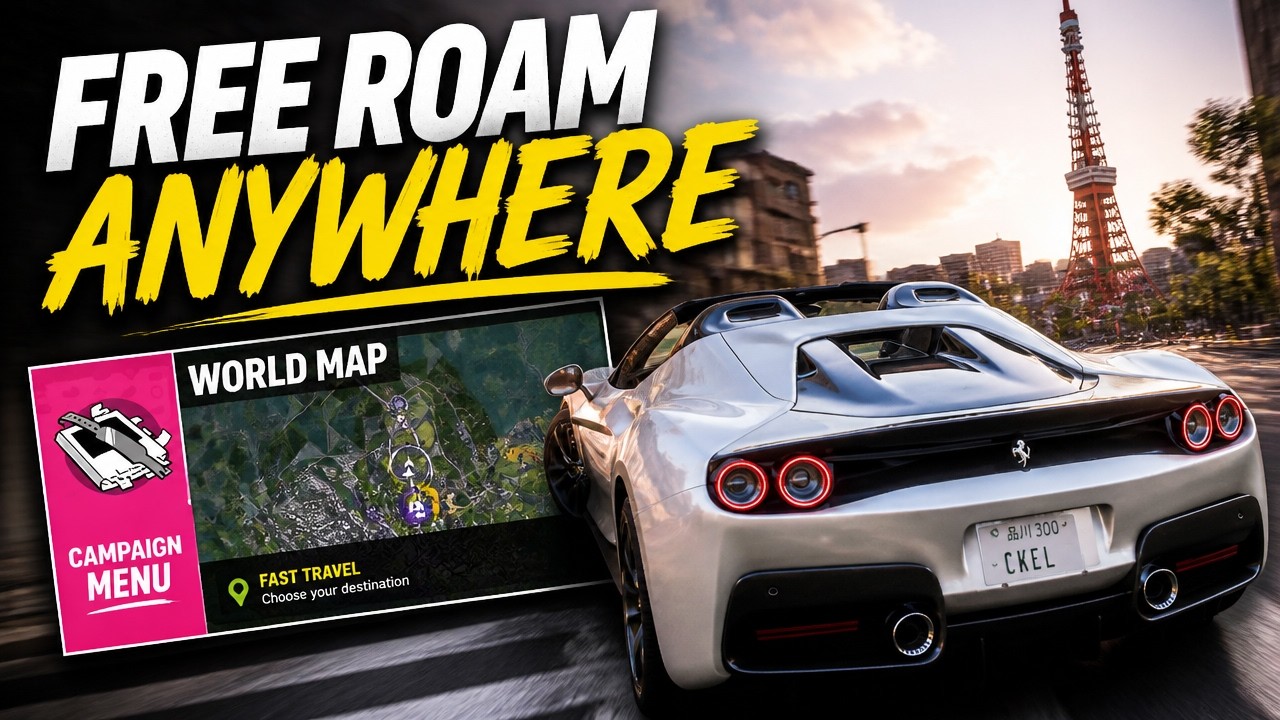 Forza Horizon 6: How to Free Roam (Free Driving)