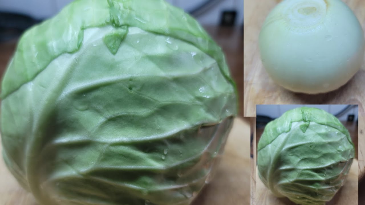 🔴SATISFYING CUTTING CABBAGE VEGETABLESAND ONION 