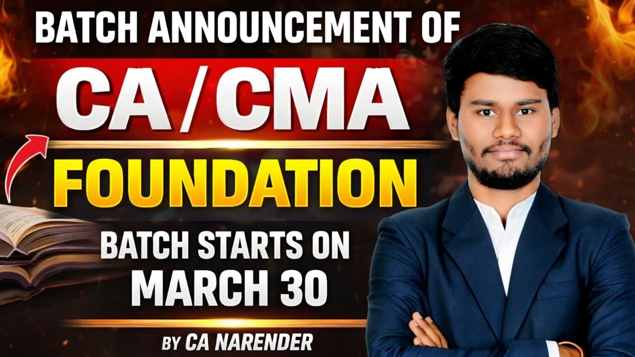 CA CMA FOUNDATION BATCH DETAILS.