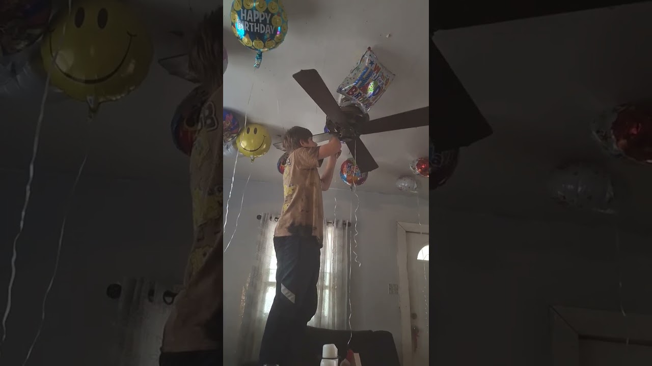 Putting balloons in my ceiling fan