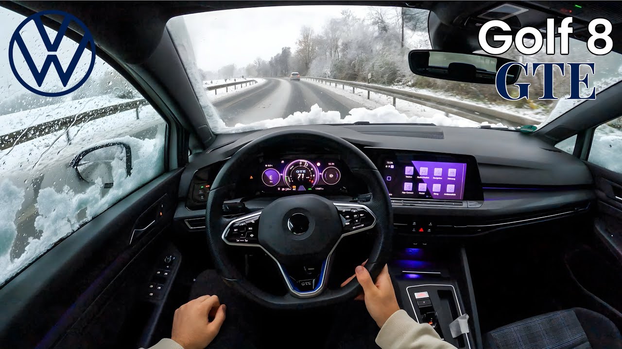VW Golf 8 GTE 245HP | POV Snow Drive