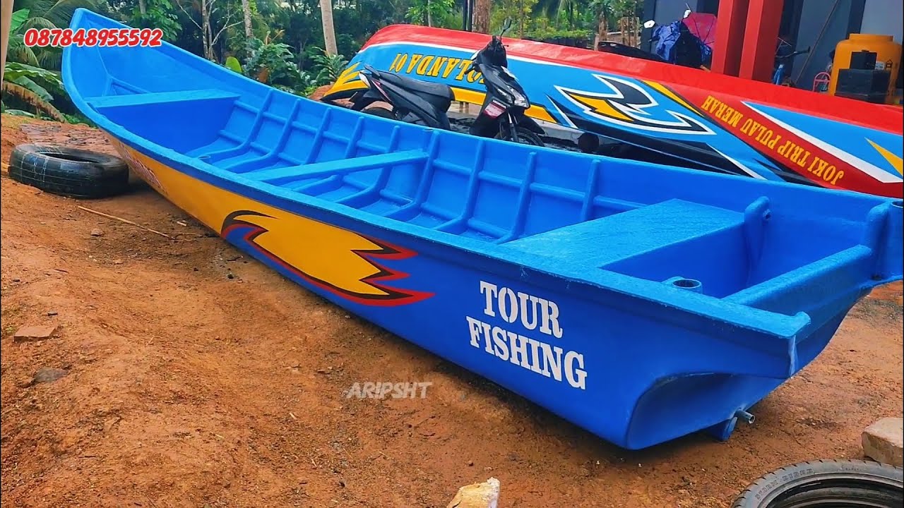 Riview perahu fiber satria muda. Panjang 7.70 cm lebar 140 cm